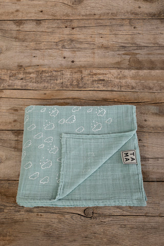 Cloud Muslin - Sea Green, TAMA 