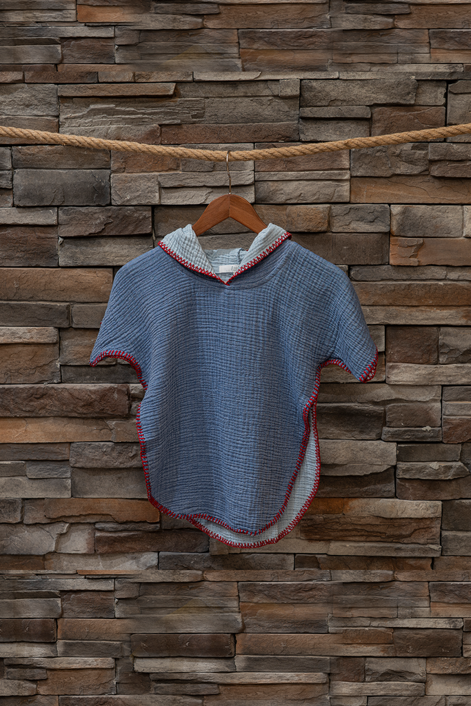 Sunshine Poncho - Indigo