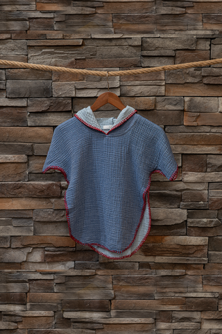 Sunshine Poncho - Indigo