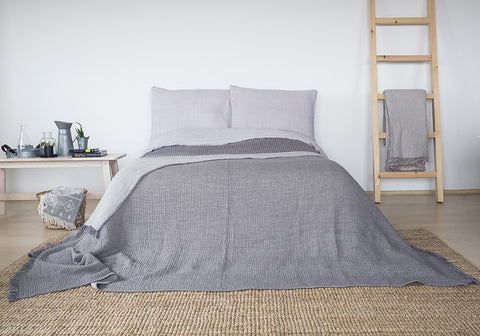 Coco Bedcover / Dark Grey - Light Grey