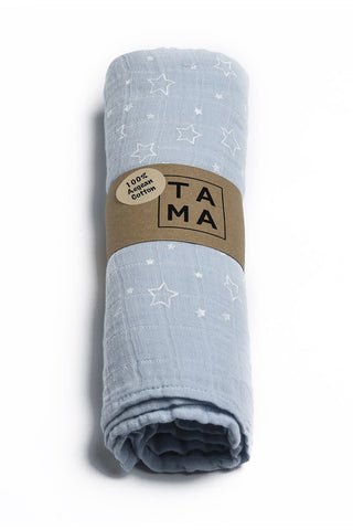 Twinkle Star Muslin - Light Blue, TAMA 