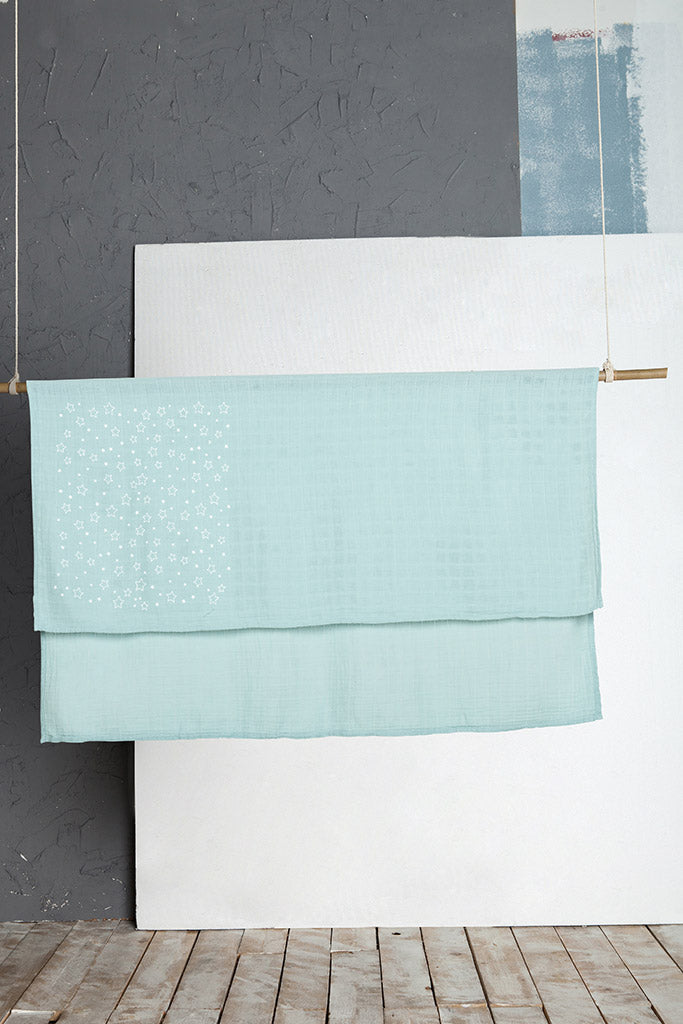 Twinkle Star Muslin - Sea Green, TAMA 