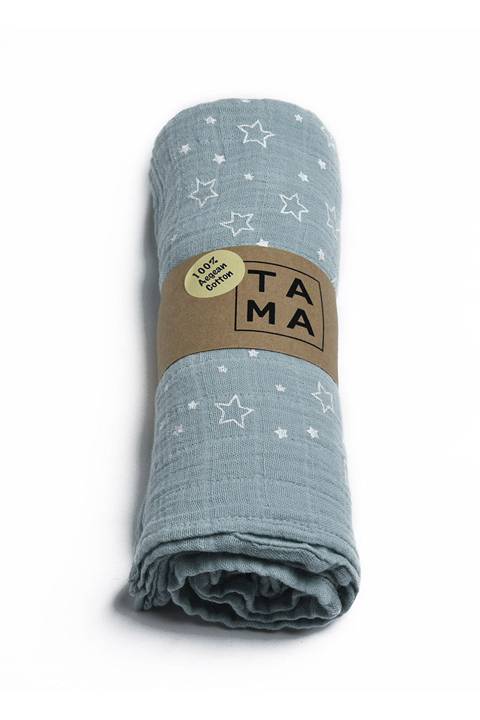 Twinkle Star Muslin - Sea Green, TAMA 