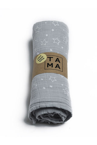 Twinkle Star Muslin - Light Grey, TAMA 