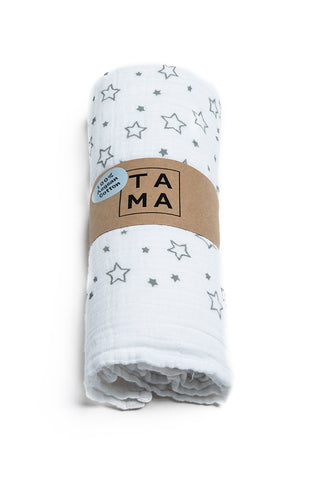 Twinkle Star Muslin - White, TAMA 